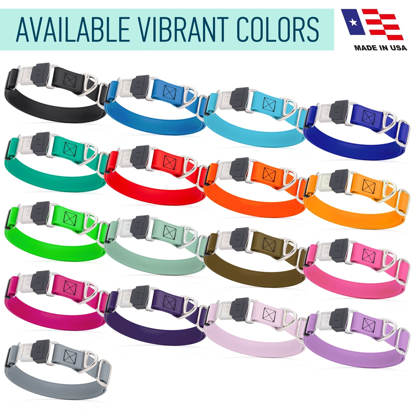 Dogline Biothane Waterproof Dog Collar with Herm Sprenger Stainless Steel Quick Release Buckle