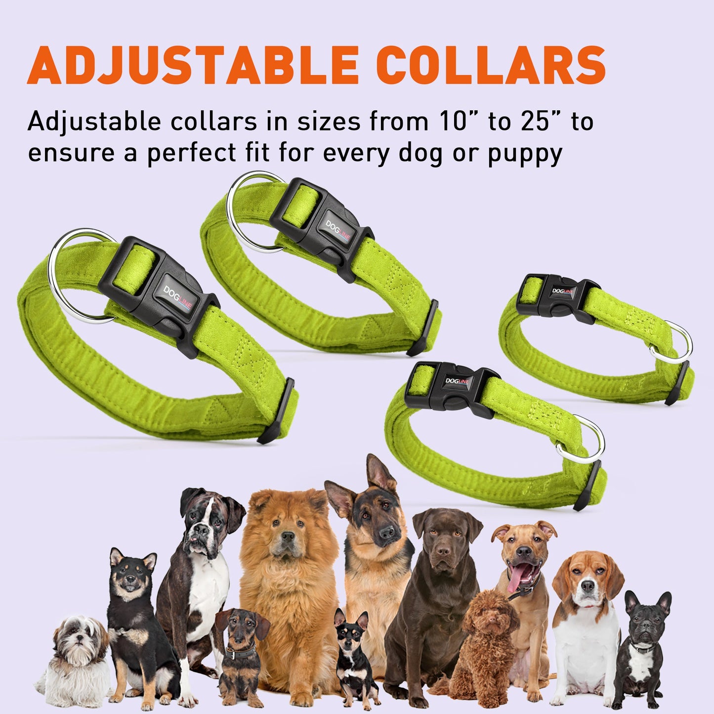 Comfort Microfiber Flat Dog Collar