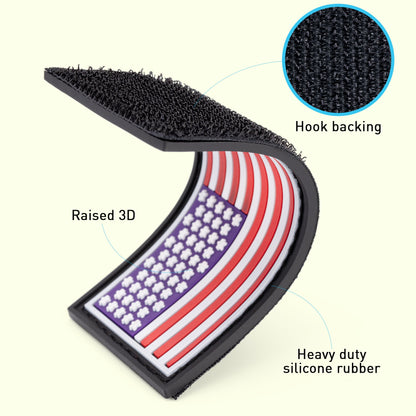 Dogline American Flag 3D Rubber Accessories