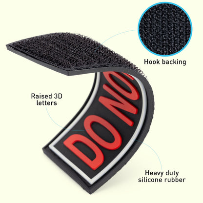 Dogline 3D Rubber Do Not Pet Removable Accessories for Dog Harness and Vest