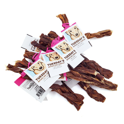 6" Braided Pork Pizzle (Bulk)- Pack of 25
