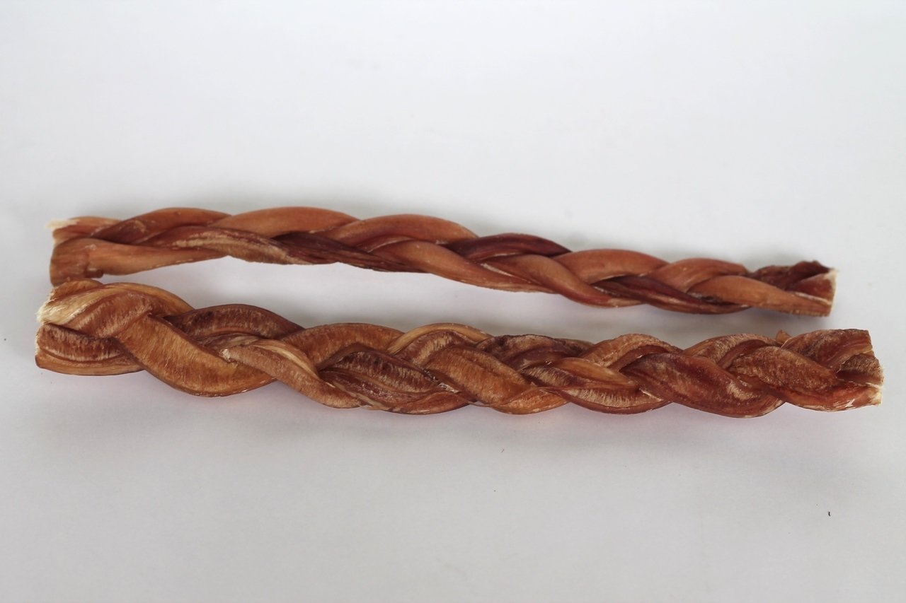 12" Standard Braided Bully Sticks - Odor Free (Bulk) - Pack of 25