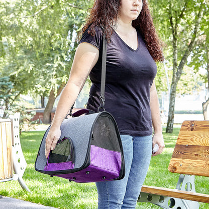 Dual Color Collapsible Pet Carrier