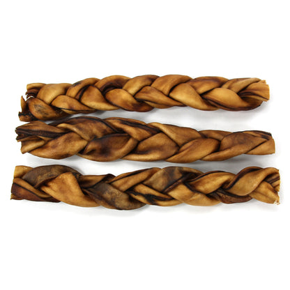 12" Jumbo Braided Collagen Sticks (Bulk)- Pack of 25