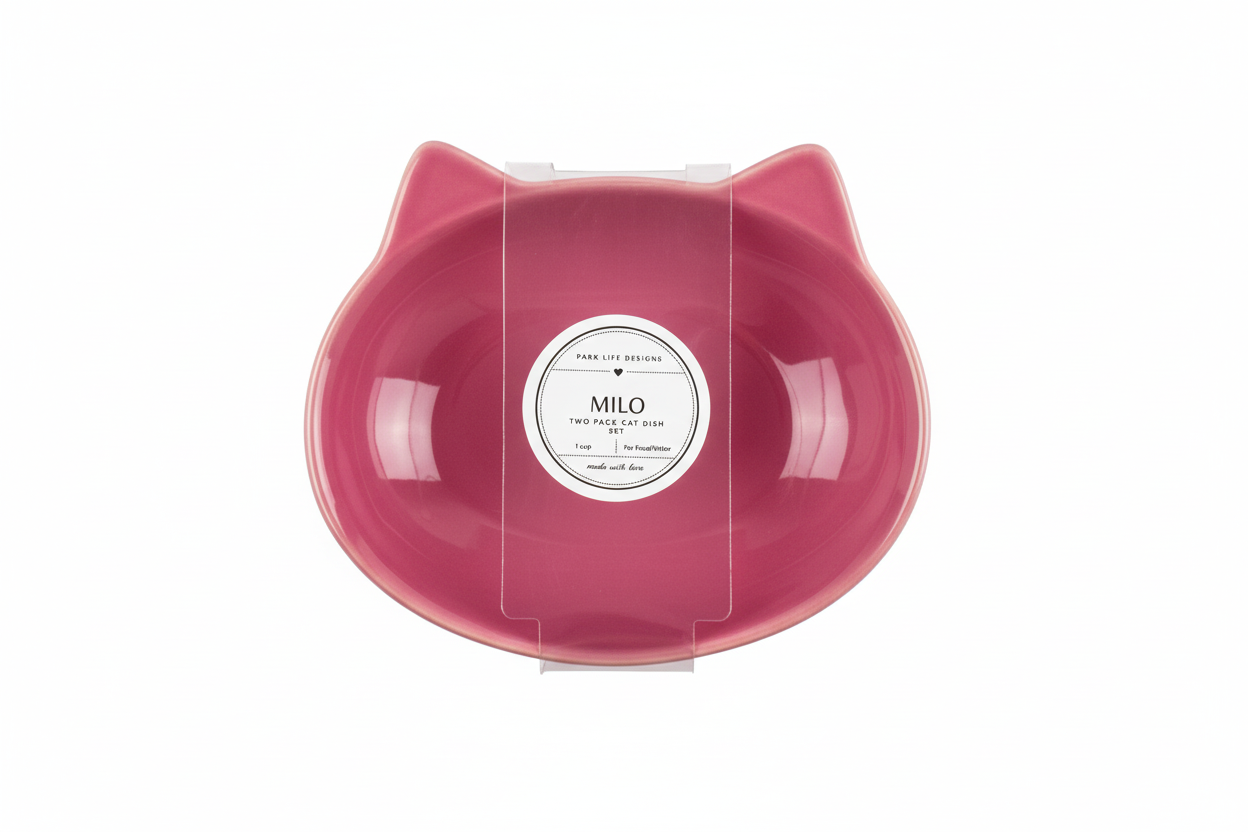 Milo 2-Pack Cat Dish Set - Park Life Designs