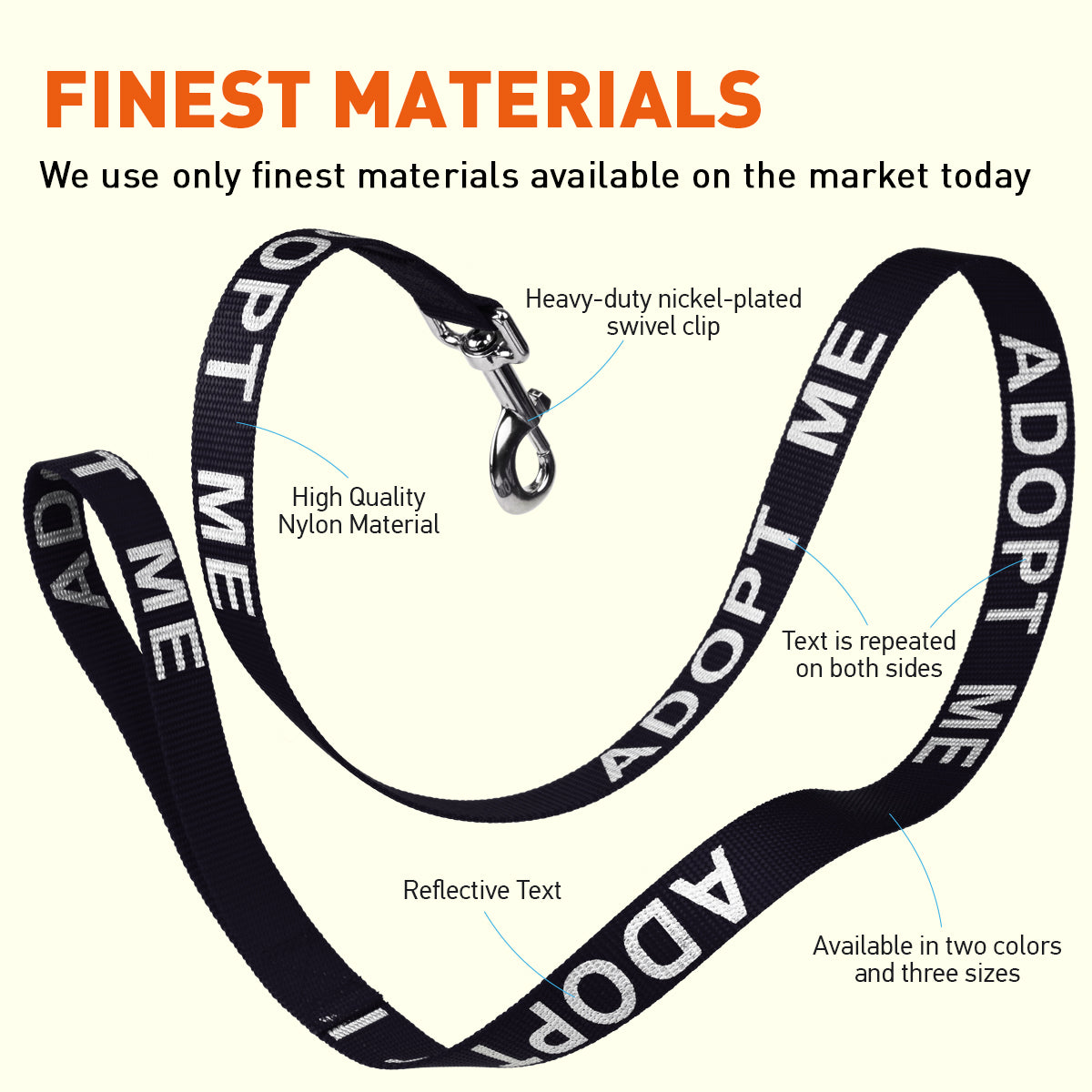 Reflective Nylon Dog Leash