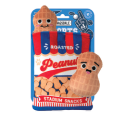 P.L.A.Y. Pet Lifestyle and You Sports Stadium Snacks Roasted Peanuts plush dog toy