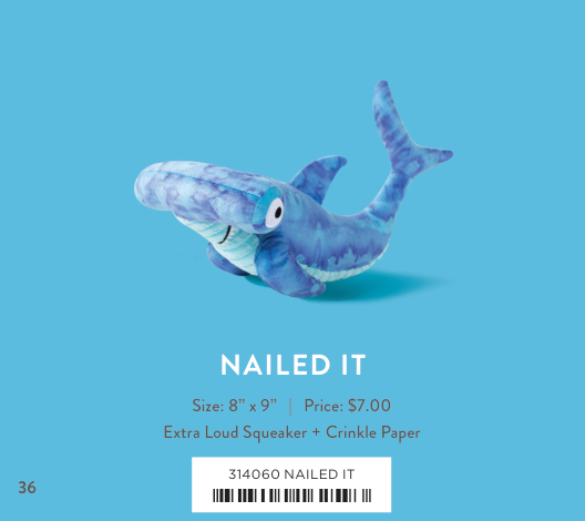 Nailed It hammerhead shark plush toy