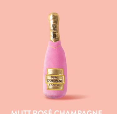 Fringe Studio Brut Rose Champagne plush dog toy