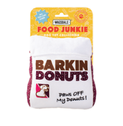 Wagsdale Food Junkie Barkin Donuts dog toy