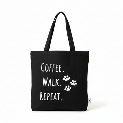 Coffee Walk Repeat Tote Bag