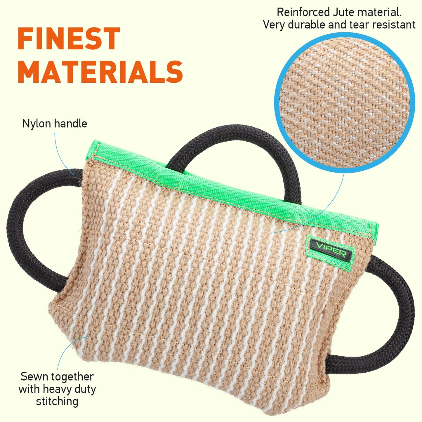 Viper Jute Classic Dog Bite Pillow