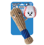 Fringe Studio Batter Up Plush Dog Toy with a baseball bat and baseball