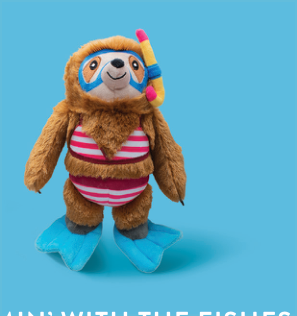 SWIMMIN' WITH THE FISHES PLUSH DOG TOY Case of 4