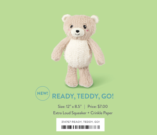 Fringe Studio READY TEDDY GO PLUSH DOG TOY