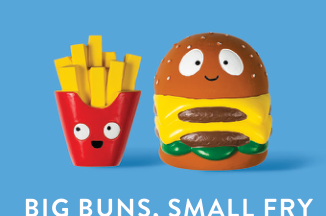 Fringe Studio BIG BUNS, SMALL FRY 2PC LATEX DOG TOY