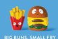 Fringe Studio BIG BUNS, SMALL FRY 2PC LATEX DOG TOY