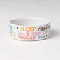 Stoneware Doodle Pet - White Multi - 5"Dia x 2"H (Inner Pack: 4)
