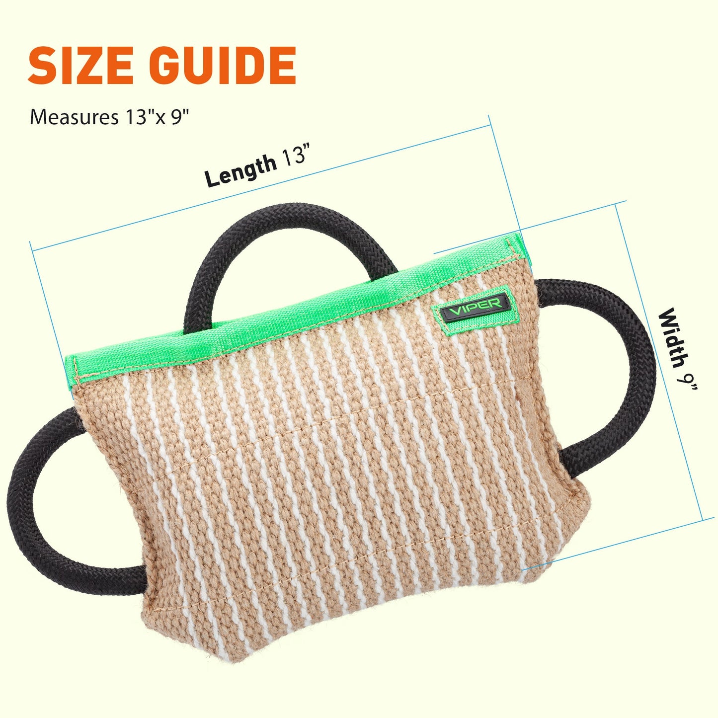 Viper Jute Classic Dog Bite Pillow