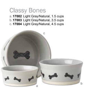 Stoneware Classy Bones -Light Gray/Natural (Inner Pack: 4)