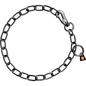Herm Sprenger - Chain Collar with SPRENGER hook - Medium Links - Black Stainless Steel