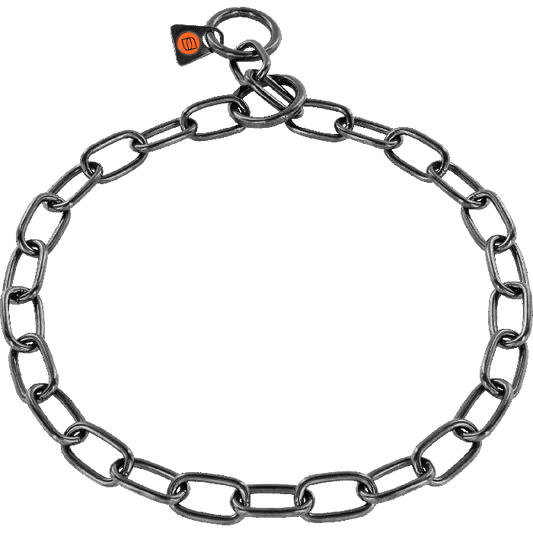 Herm Sprenger - Short Link Fur Saver Collar - Black Stainless Steel
