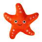 Fringe Studio SHELLY FLOATING DOG TOY, an orange starfish with white polka dots and a smiling face