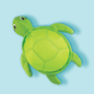 Fringe Studio Snappy Floating Dog Toy, a green turtle toy with a textured shell