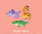 Fringe Studio WILD TIMES 3 PIECES SMALL DOG TOY SET Case of 4