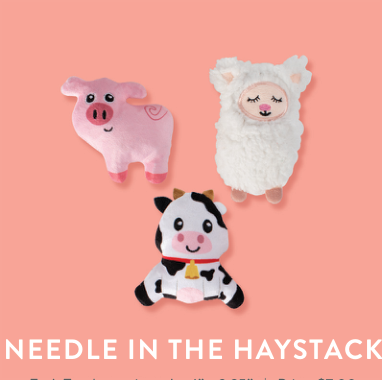 Fringe Studio NEEDLE IN HAYSTACK 3 PIECE SMALL DOG TOY SET Case of 4