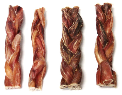 6" Thick Braided Bully Stick - Odor Free (Bulk)- Pack of 25