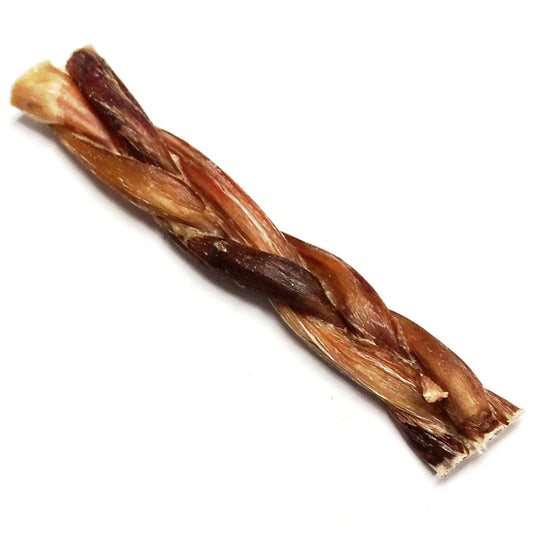 6" Standard Braided Bully Stick - Odor Free (Bulk) - Pack of 25