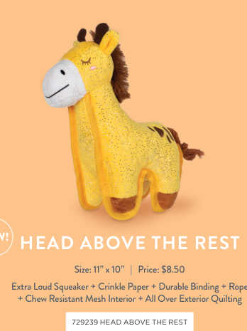 HEAD ABOVE THE REST DURABLE DOG TOY Case of 4