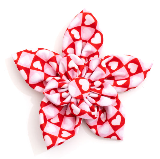 Colorblock Hearts Flower