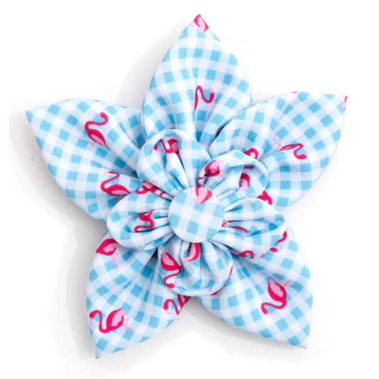 Gingham Flamingos Flower
