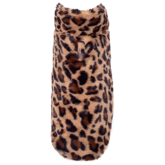 The Worthy Dog Leopard Fur Coat