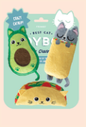 Fringe Studio Kitty Cravings Cat Toy Set of 3 includes an avocado, a cat in a burrito, and a taco