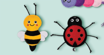 Fringe Studio Living the Bug Life Cat Toy Set of 3 includes a bee and a ladybug