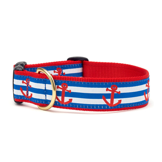 Anchors Aweigh Extra Wide Dog Collar 1.5"