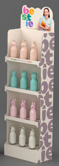 Bestie Bottle by Asobu display with unicorn, cat, bunny, and bear bottles
