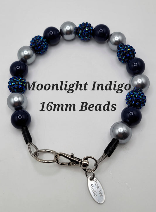 Moonlight Indigo 16mm Beads by Bark Ave Studio