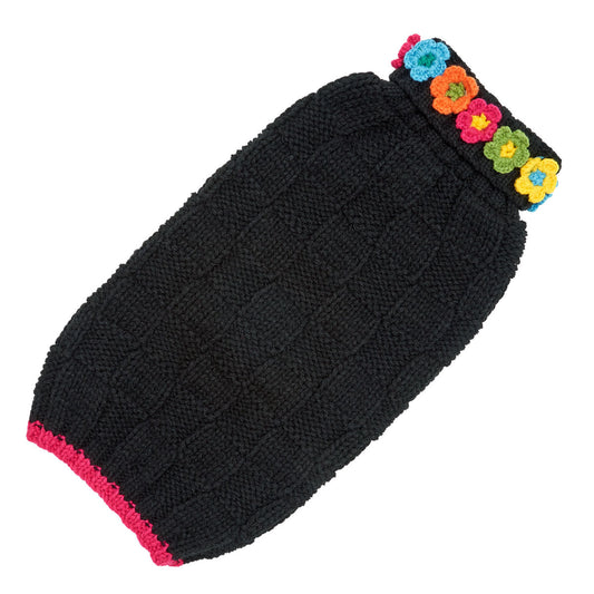 Black Basketweave Sweater