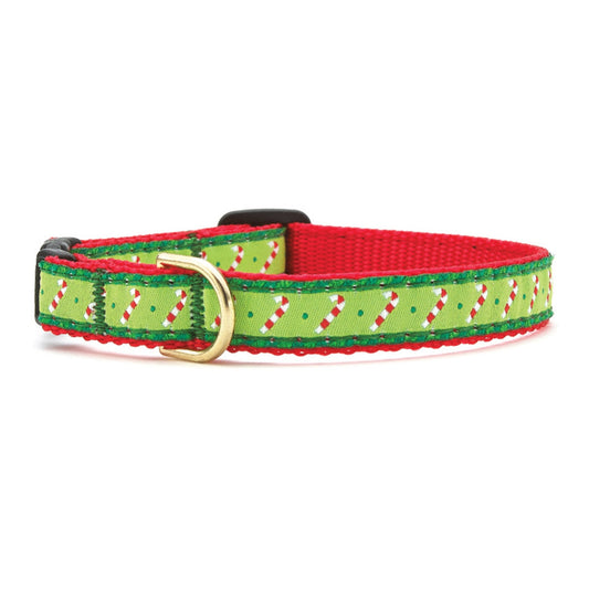 Candy Cane Small Breed Dog Collar