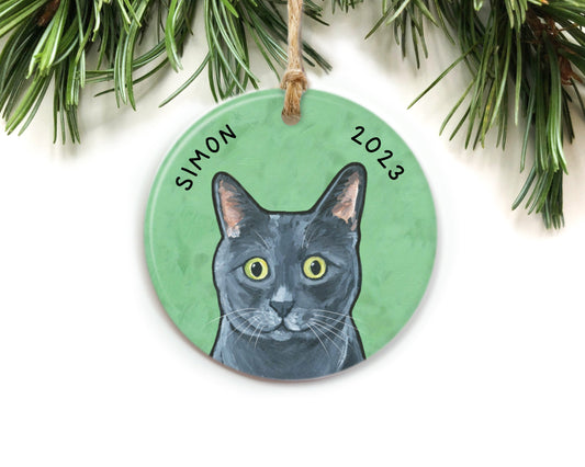 Gray Cat Ornament