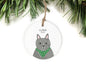 Russian Blue Cat Ornament