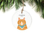 Orange & White Cat Ornament