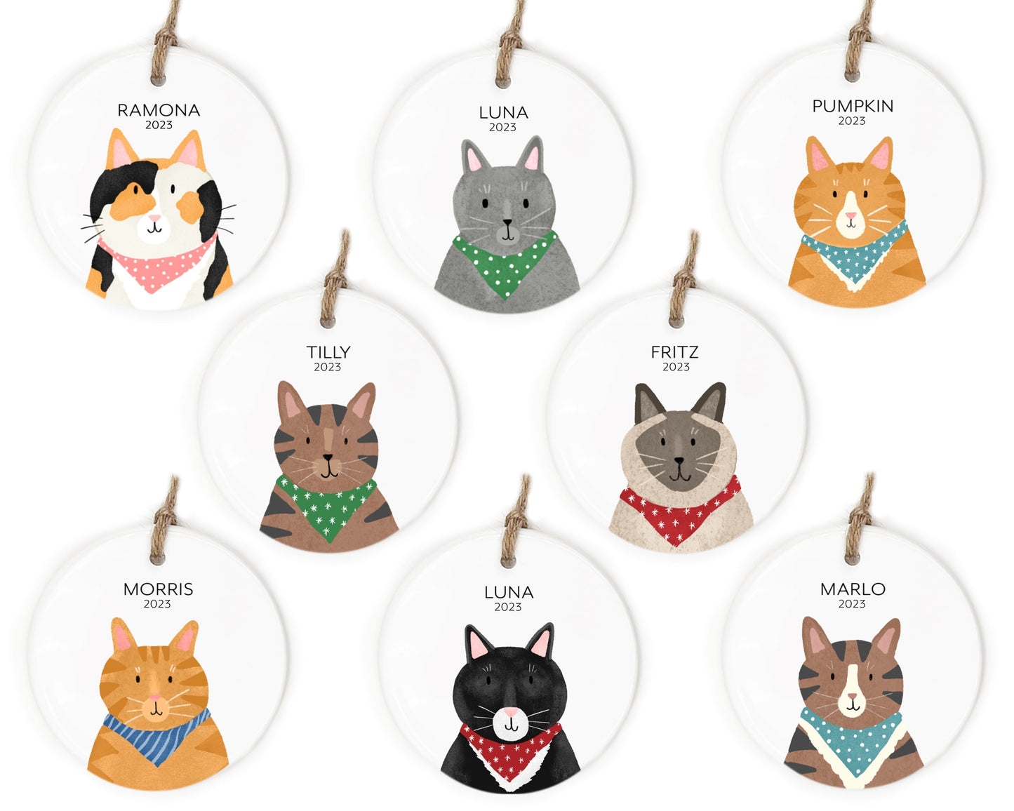 Orange Tabby Cat Ornament