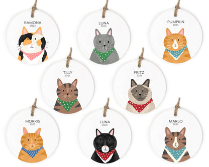 Orange & White Cat Ornament