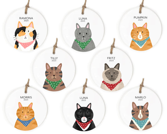 Black & White Cat Ornament by The Cheery Pet (Jessi McNeal)