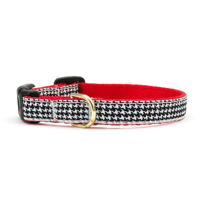 Classic Black Houndstooth Dog Collar